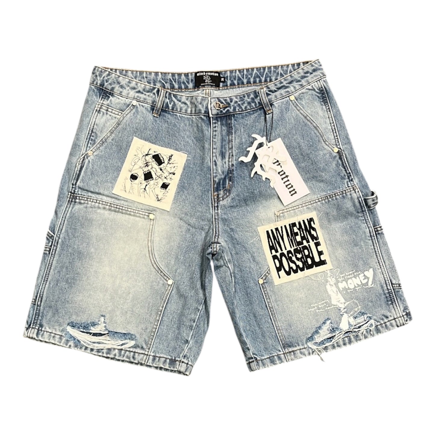 Mixed Emotions AI Denim Shorts