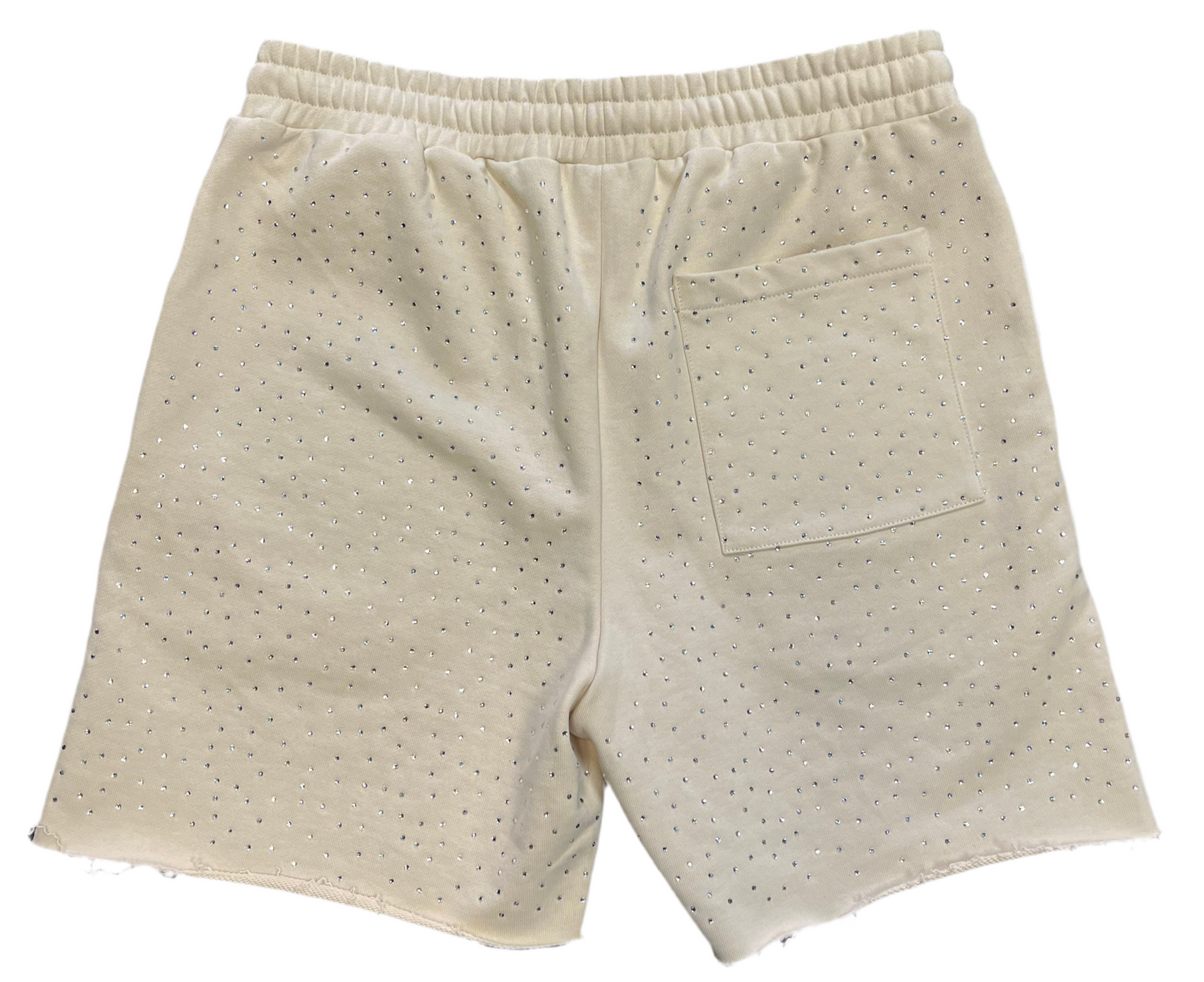 Saint Vanity Crème Rhinestone Short Set