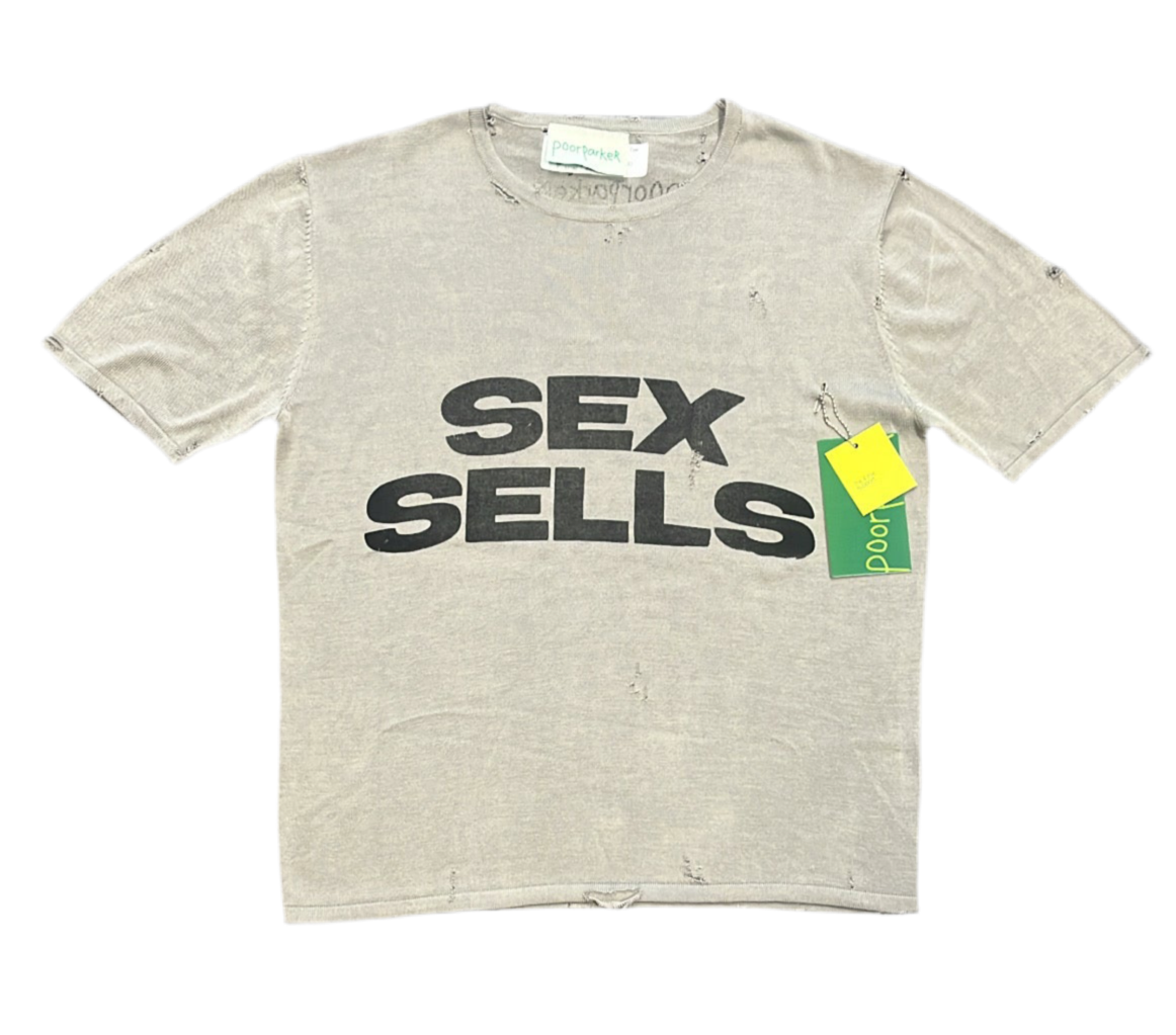 Poor Parker Sex Sells Distressed Knit Tee