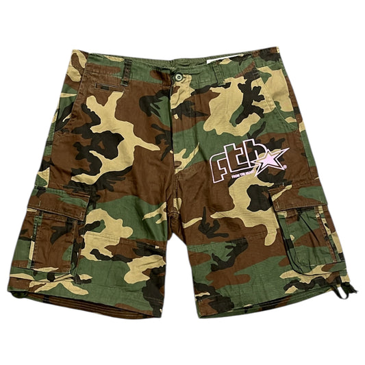 From The Heart Camo Cargo Shorts