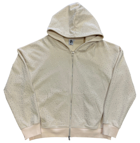 Saint Vanity Crème Rhinestone Short Set