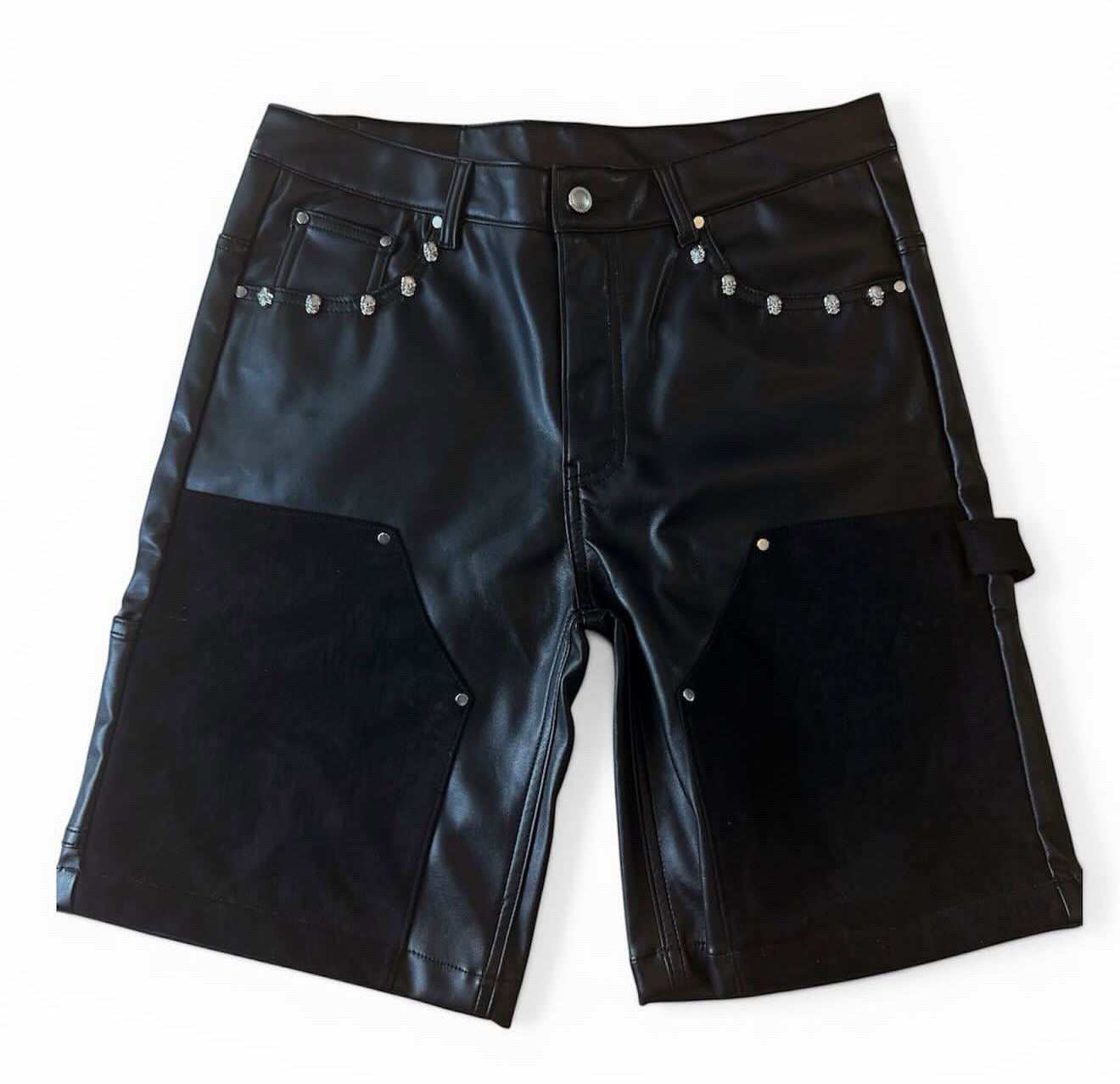 Under Construction Leather Utility Shorts
