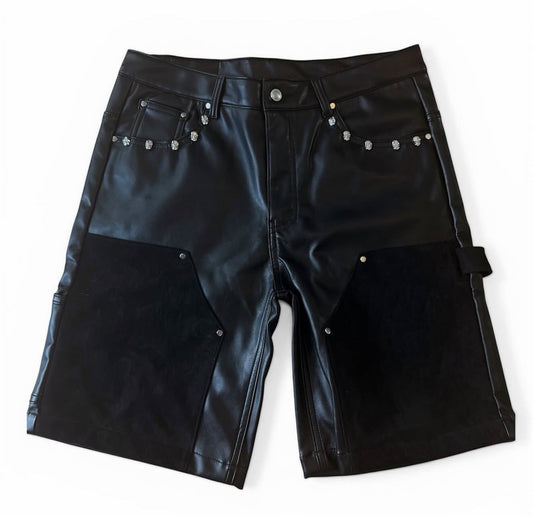 Under Construction Leather Utility Shorts